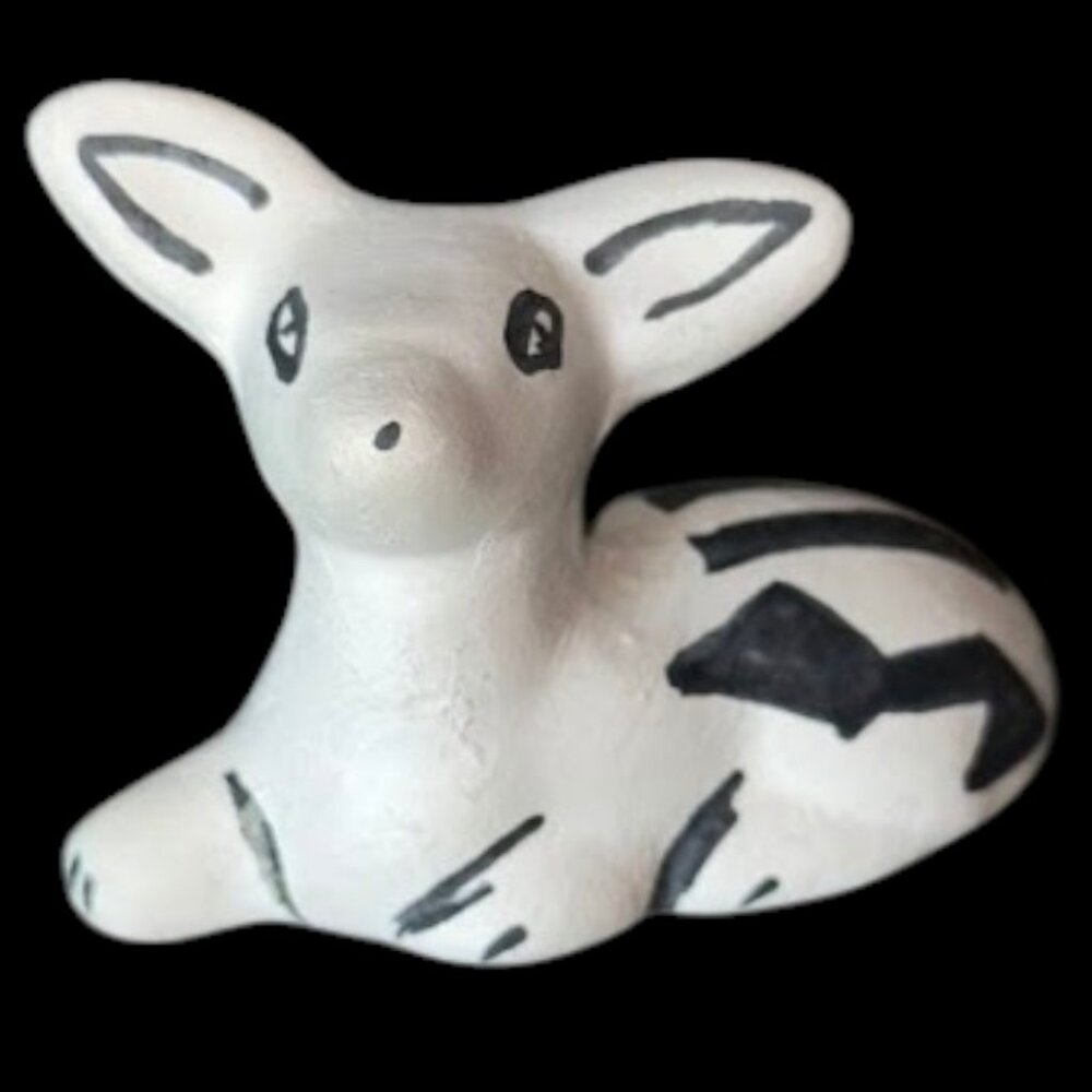 Vintage Acoma New Mexico Pottery Fetish Miniature Deer Fawn